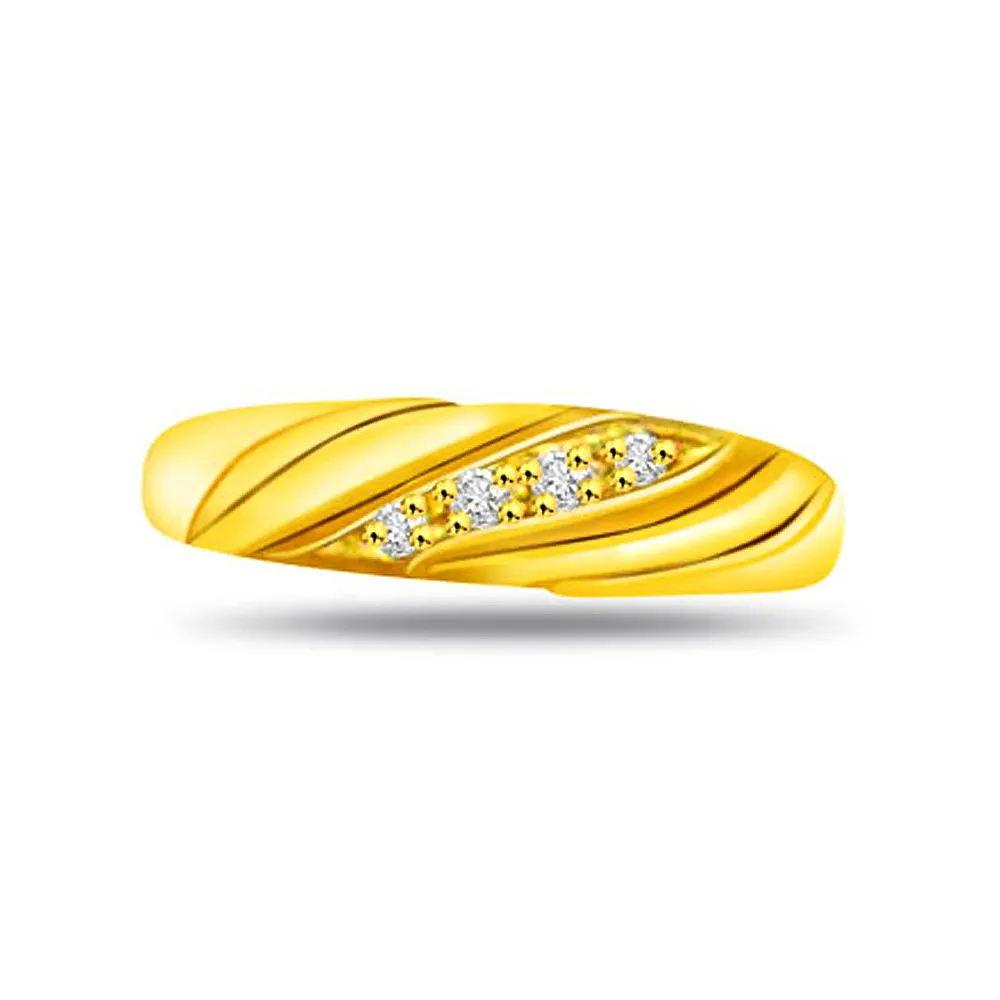 Trendy Real Diamond Gold Ring (SDR909)