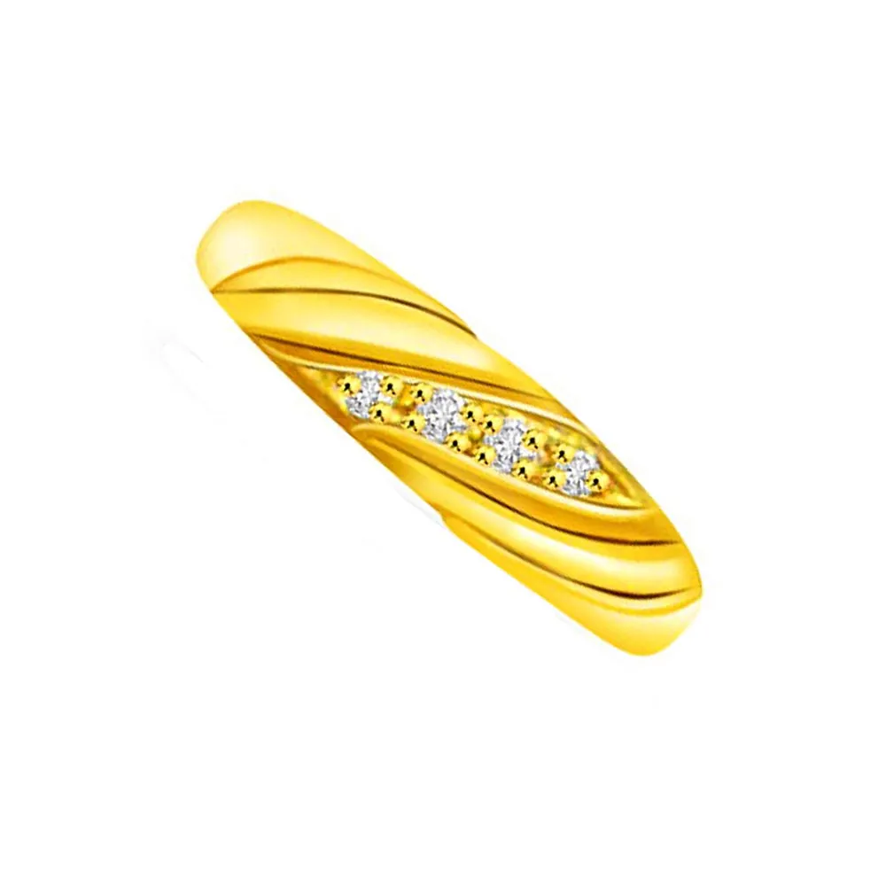 Trendy Real Diamond Gold Ring (SDR909)