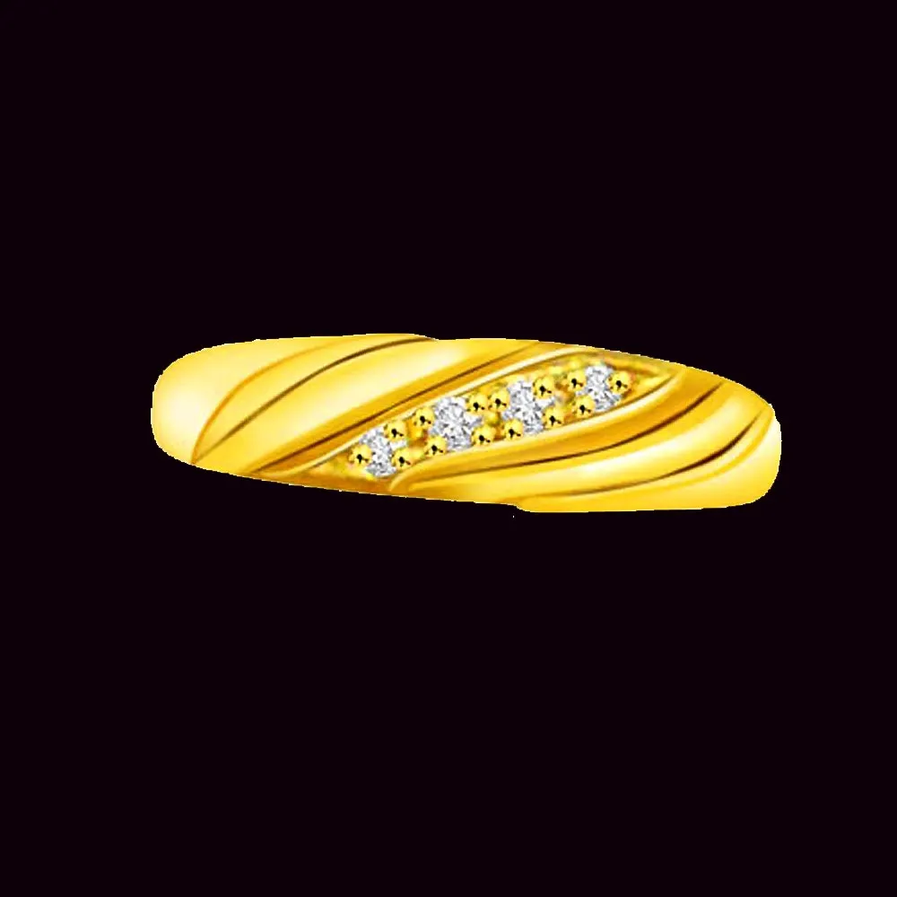 Trendy Real Diamond Gold Ring (SDR909)