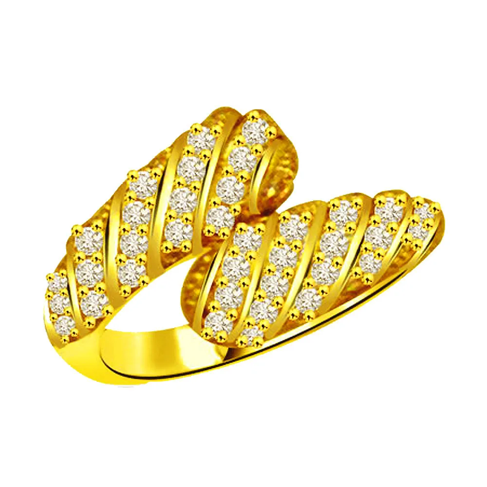 Classic Diamond Gold rings SDR910 -Yellow Gold Eternity rings