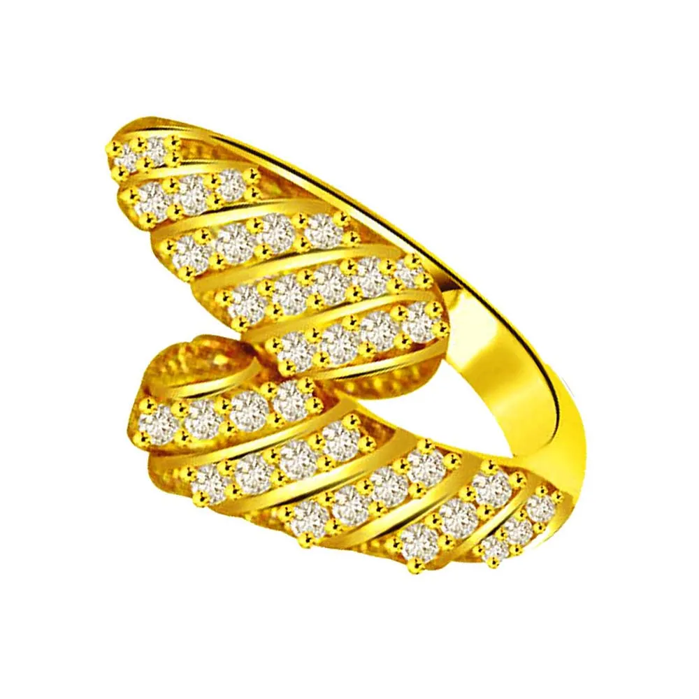 Classic Real Diamond Gold Ring (SDR910)