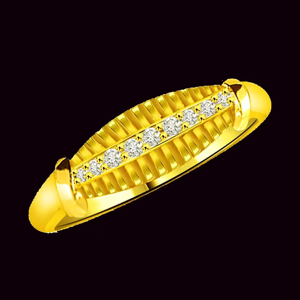 Shimmer Real Diamond Gold Ring (SDR911)