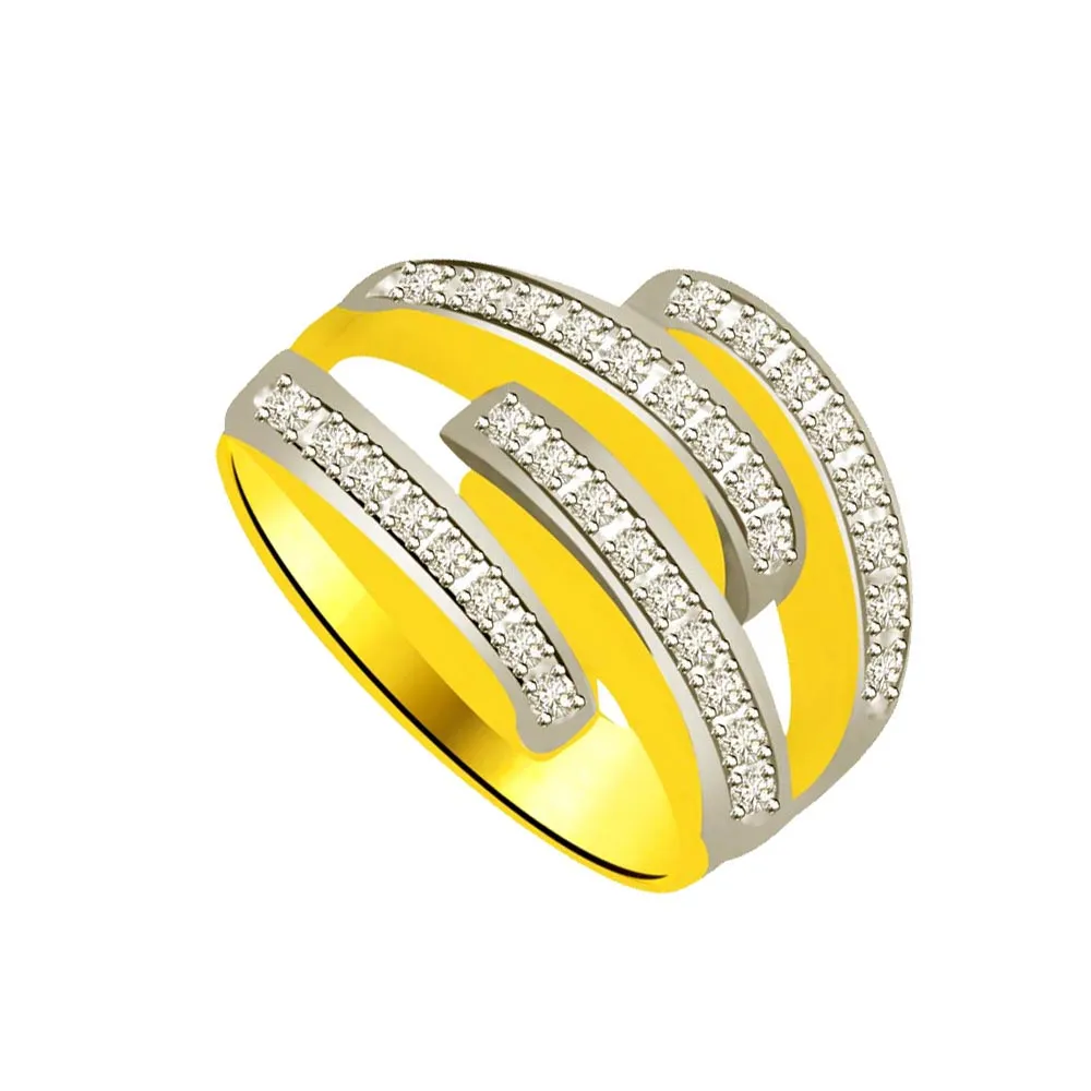 Trendy Real Diamond Gold Ring (SDR912)