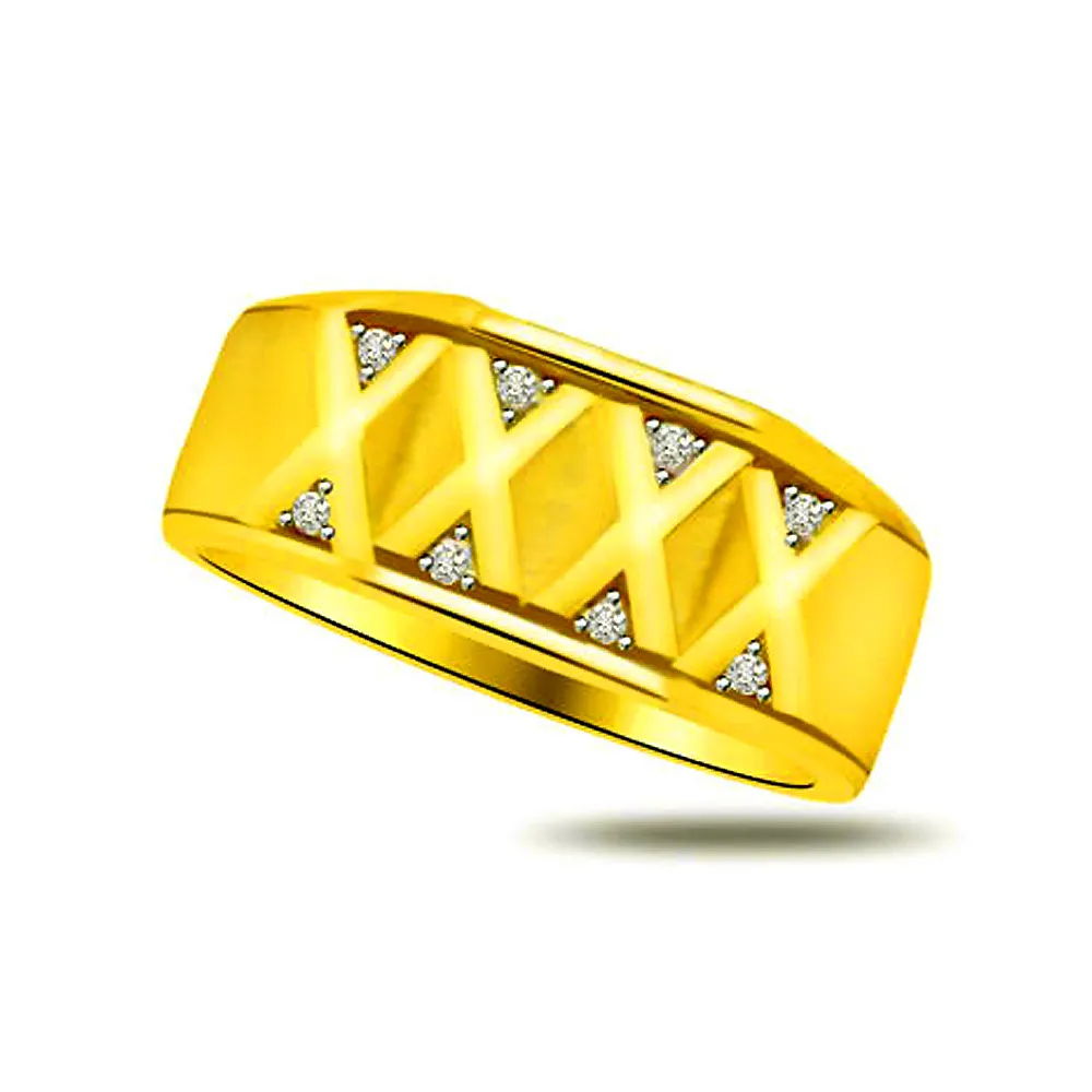 Shimmer Real Diamond Gold Ring (SDR913)