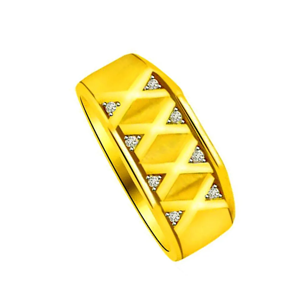 Shimmer Real Diamond Gold Ring (SDR913)