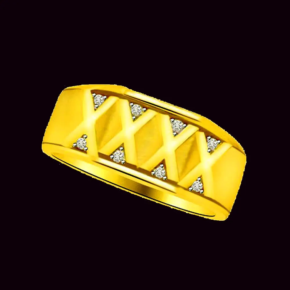Shimmer Real Diamond Gold Ring (SDR913)