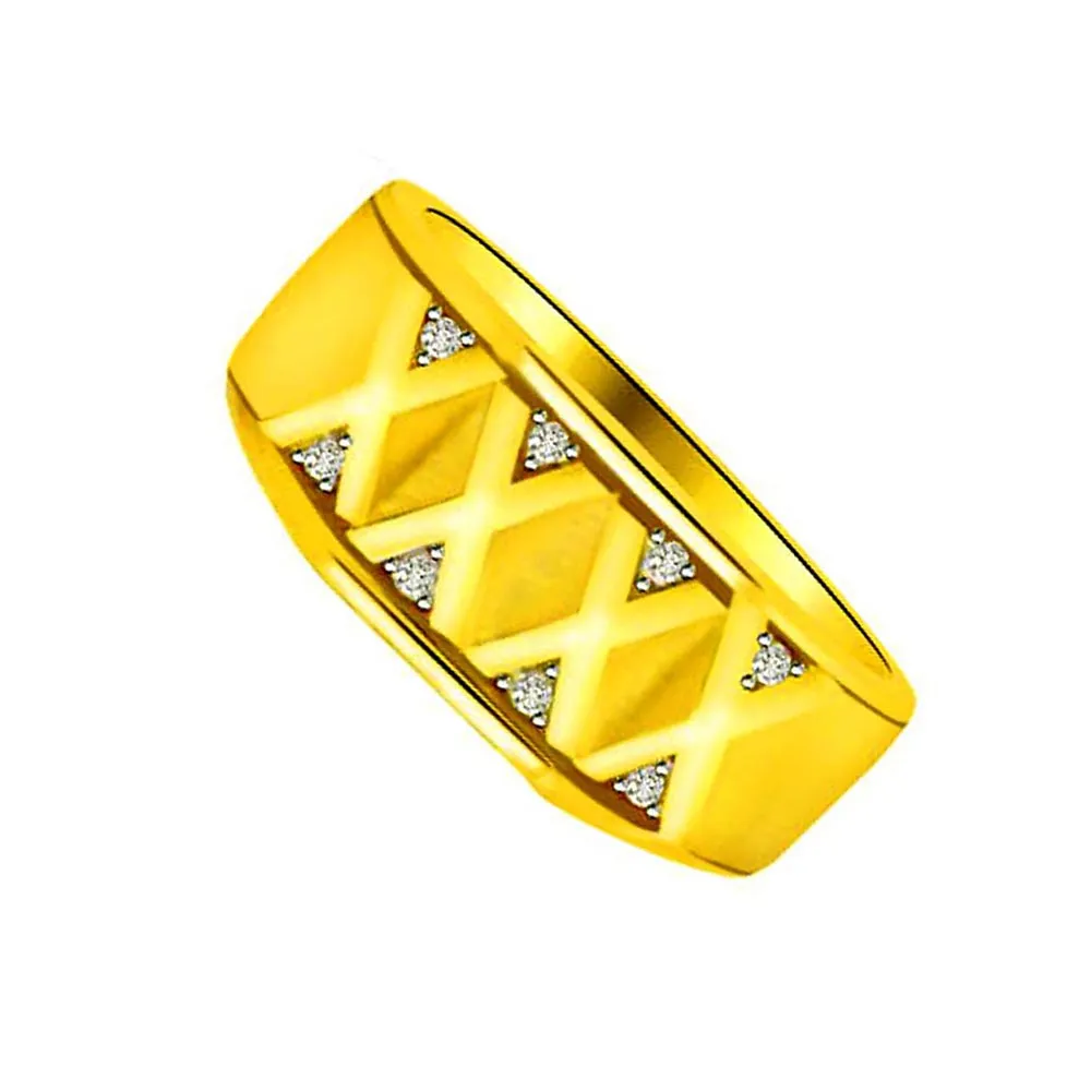 Shimmer Real Diamond Gold Ring (SDR913)