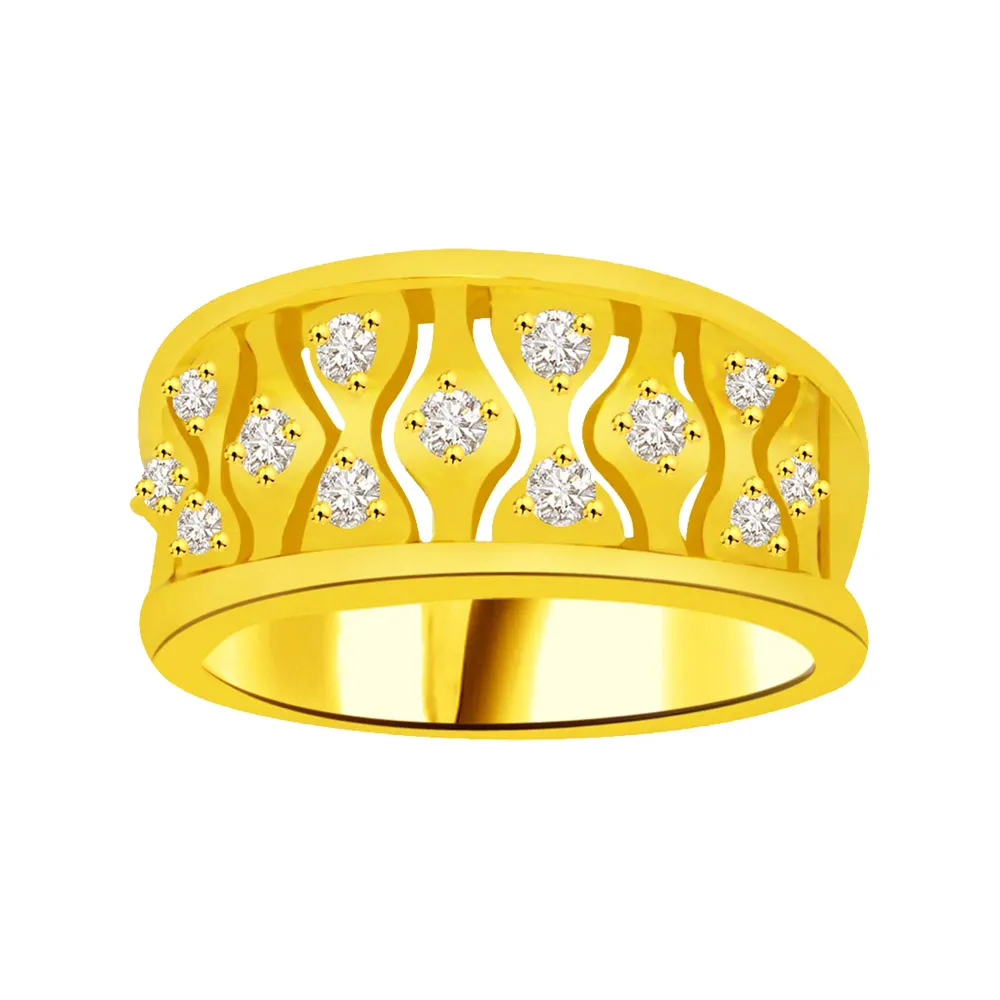 Classic Real Diamond Gold Ring (SDR914)