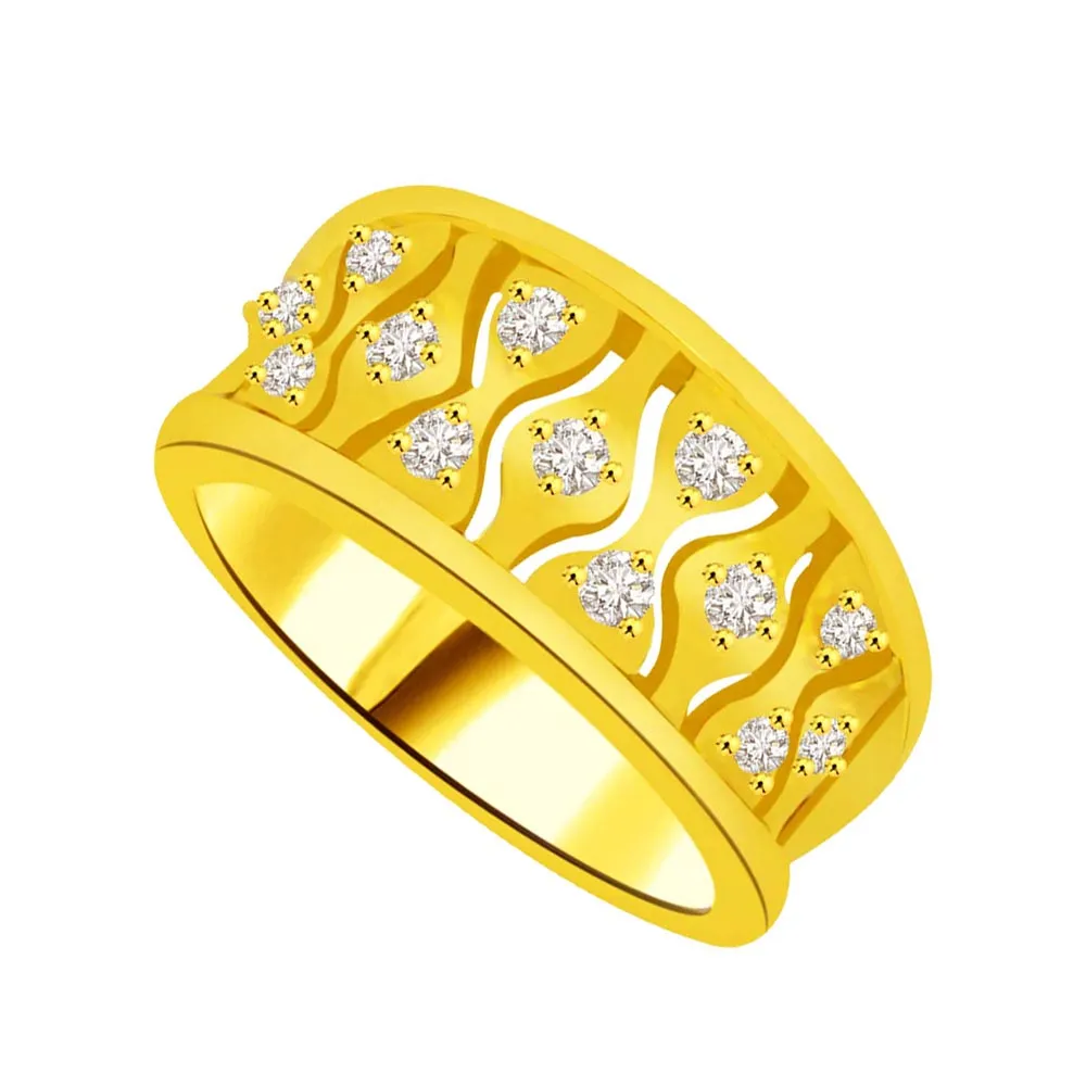 Classic Real Diamond Gold Ring (SDR914)