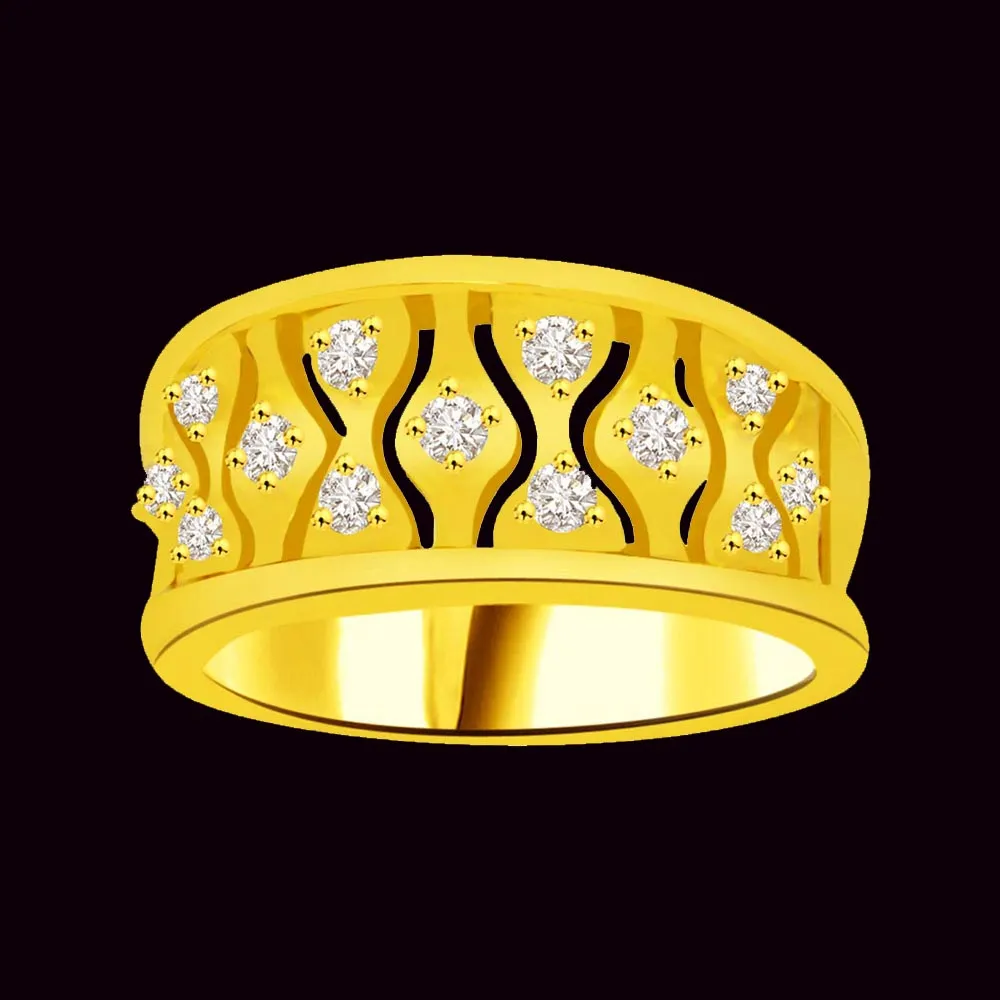 Classic Real Diamond Gold Ring (SDR914)