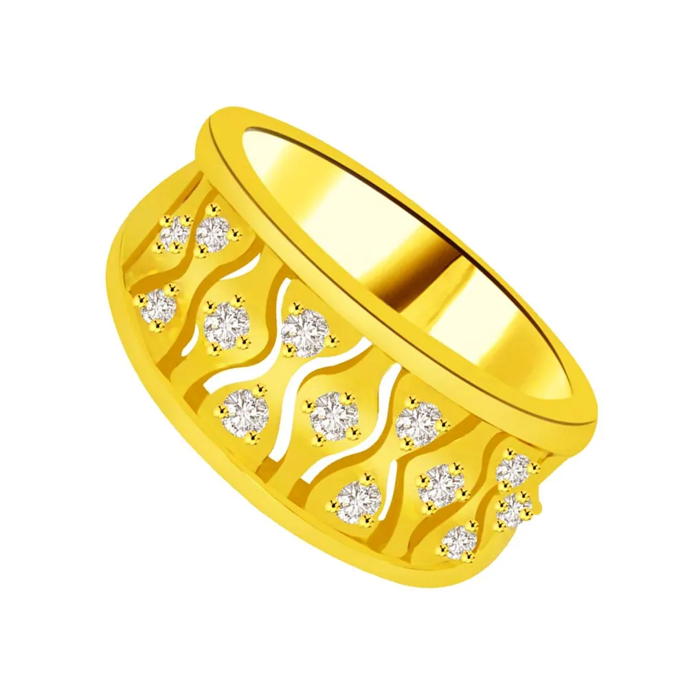 Classic Real Diamond Gold Ring (SDR914)