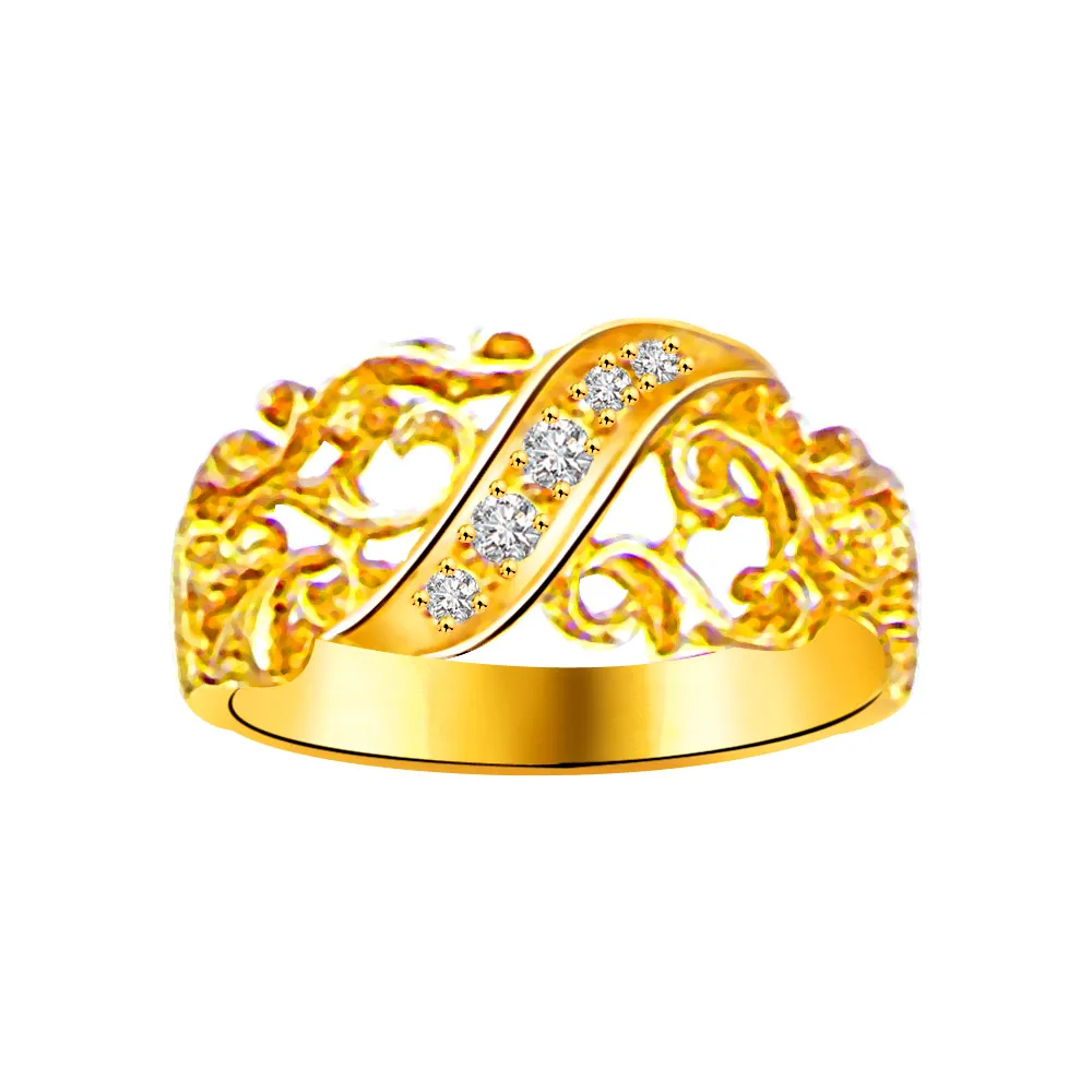 Pretty Real Diamond Gold Ring (SDR915)