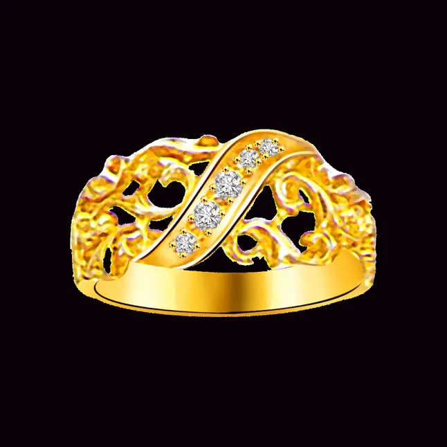 Pretty Real Diamond Gold Ring (SDR915)