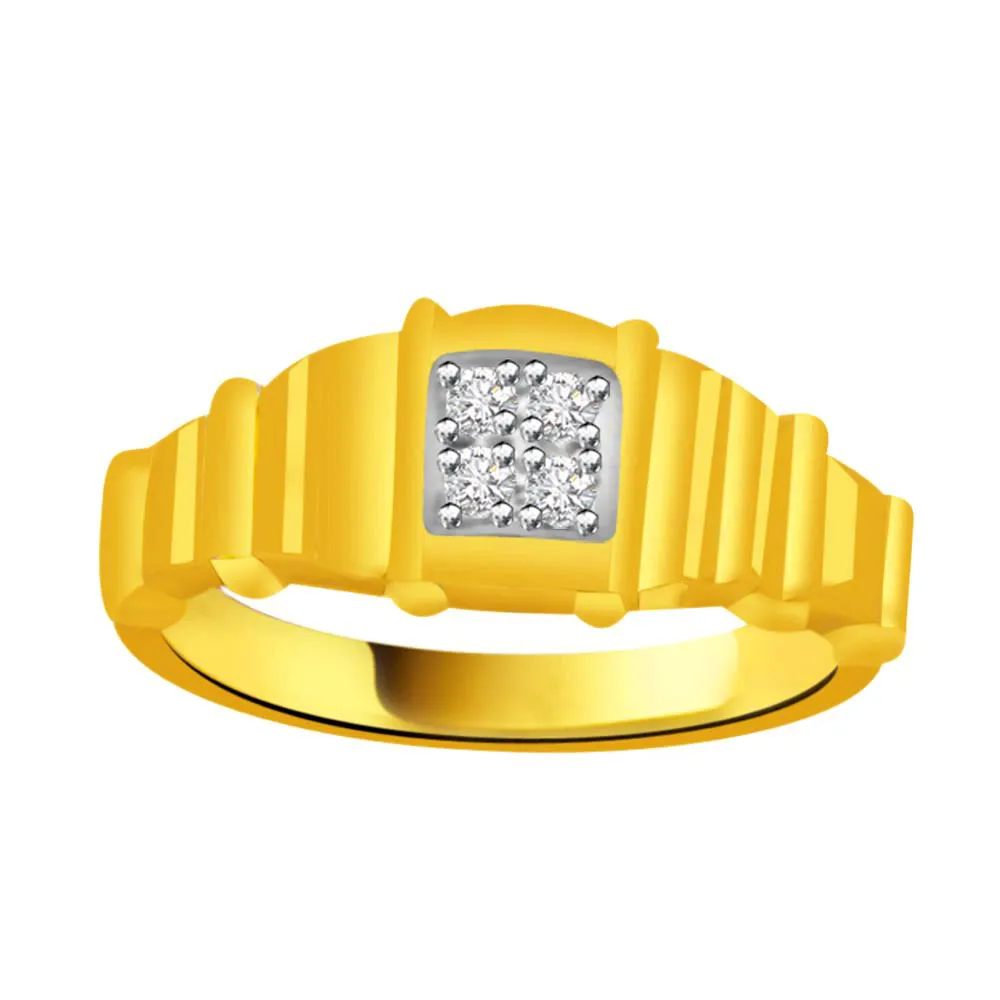 Trendy Real Diamond Gold Ring (SDR917)