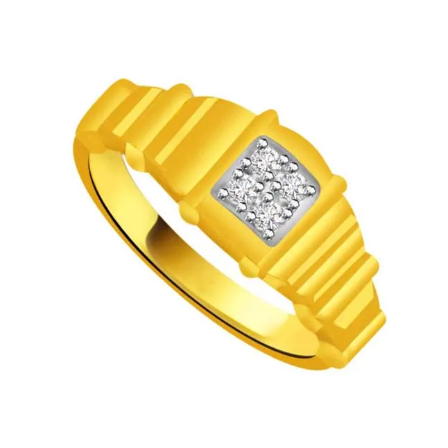 Trendy Real Diamond Gold Ring (SDR917)