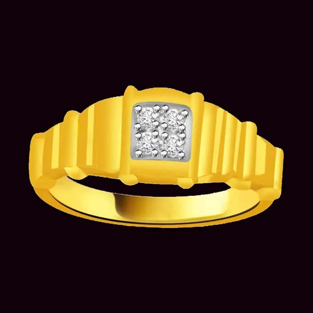Trendy Real Diamond Gold Ring (SDR917)