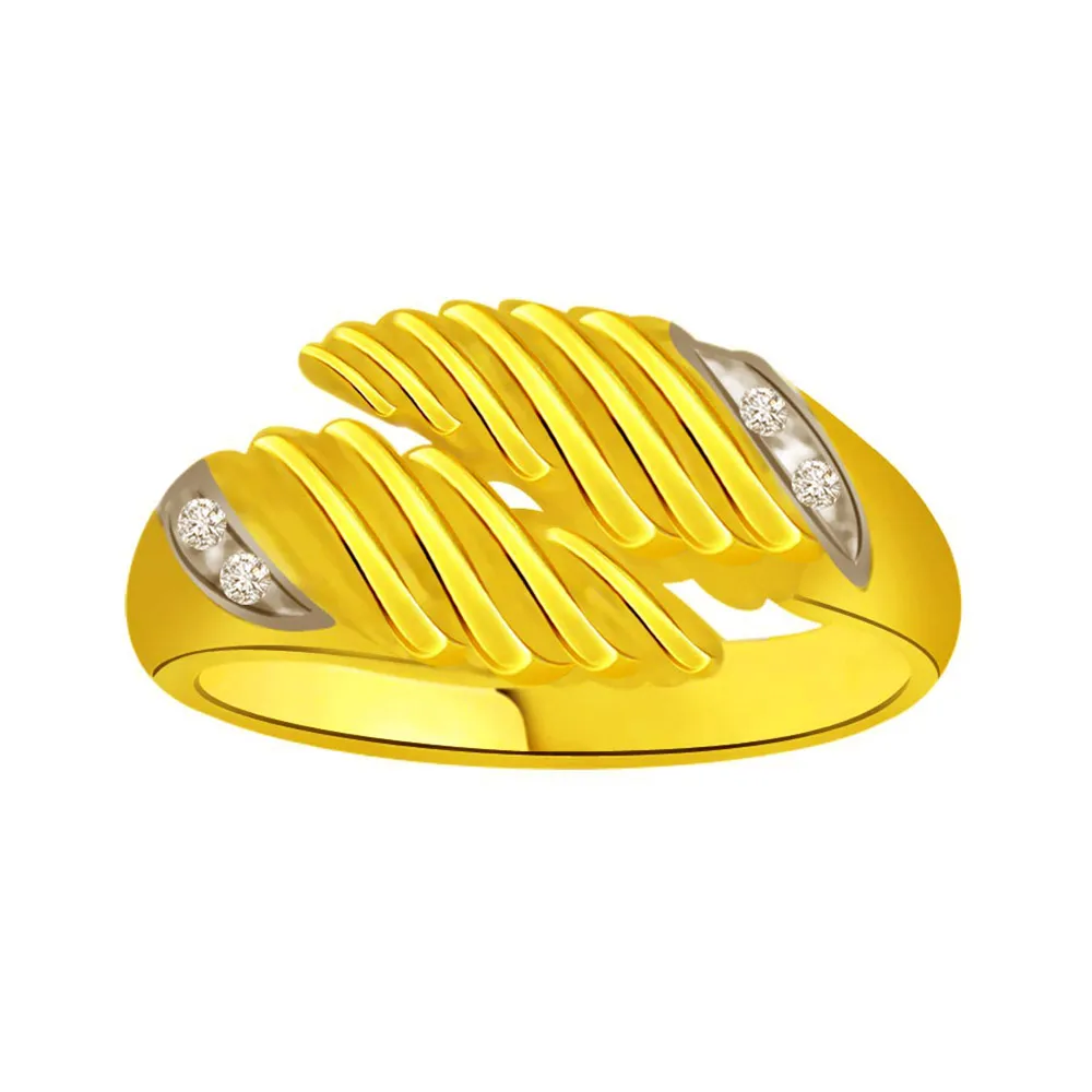 Classic Diamond Gold rings SDR918 -White Yellow Gold rings