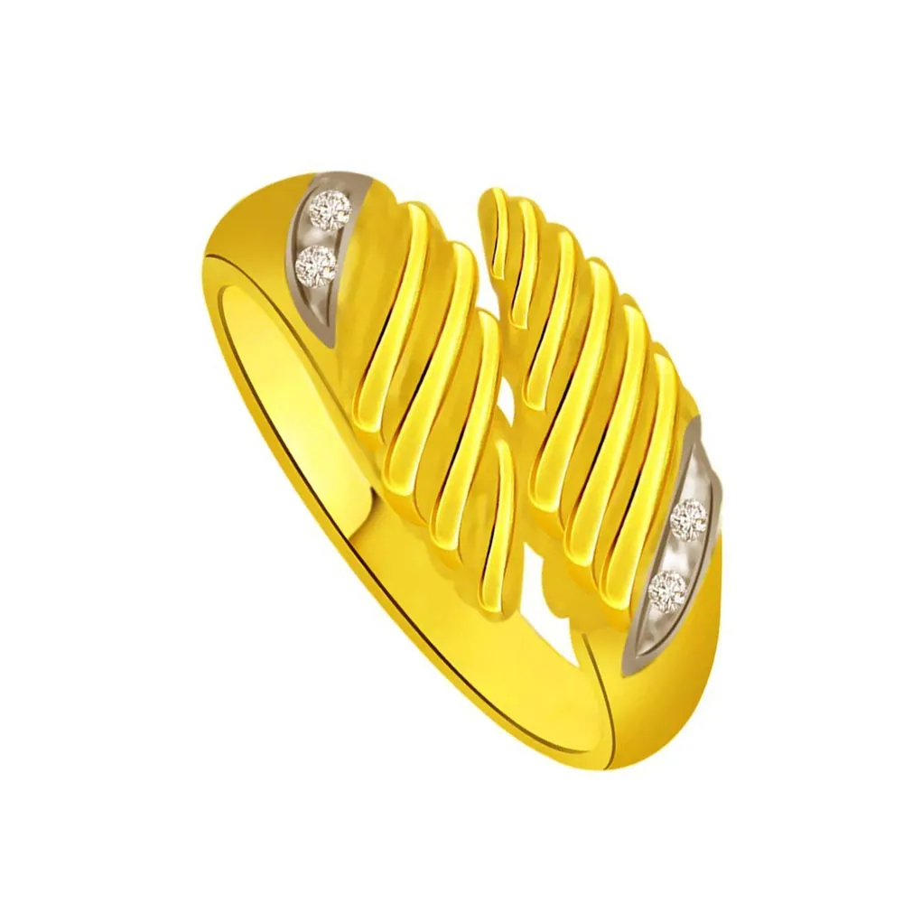 Classic Diamond Gold rings SDR918 -White Yellow Gold rings