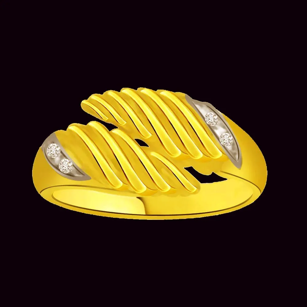 Classic Diamond Gold rings SDR918 -White Yellow Gold rings