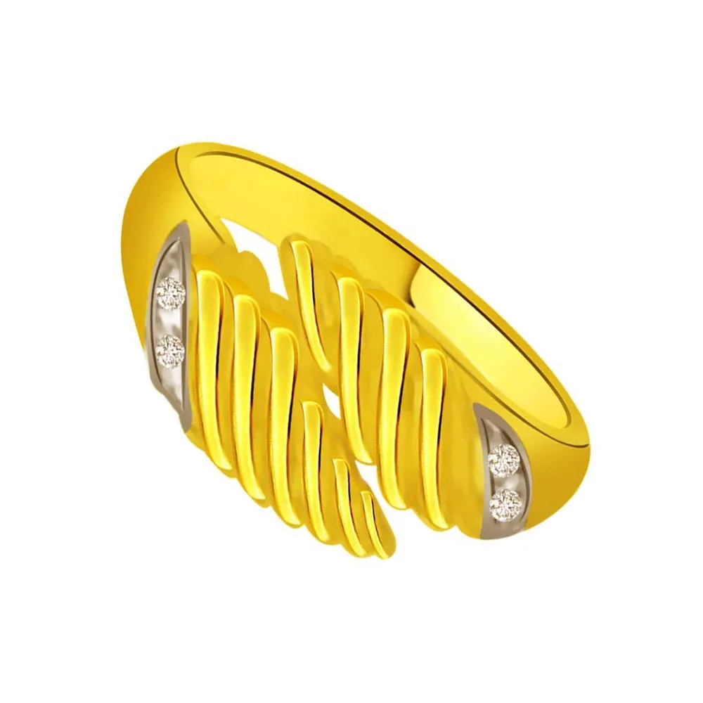 Classic Diamond Gold rings SDR918 -White Yellow Gold rings