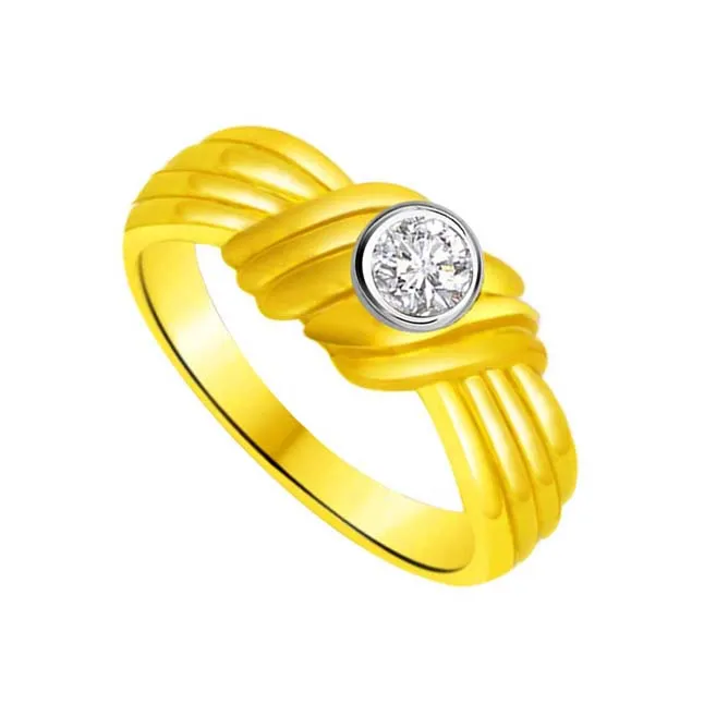 Solitaire Real Diamond Gold Ring (SDR919)