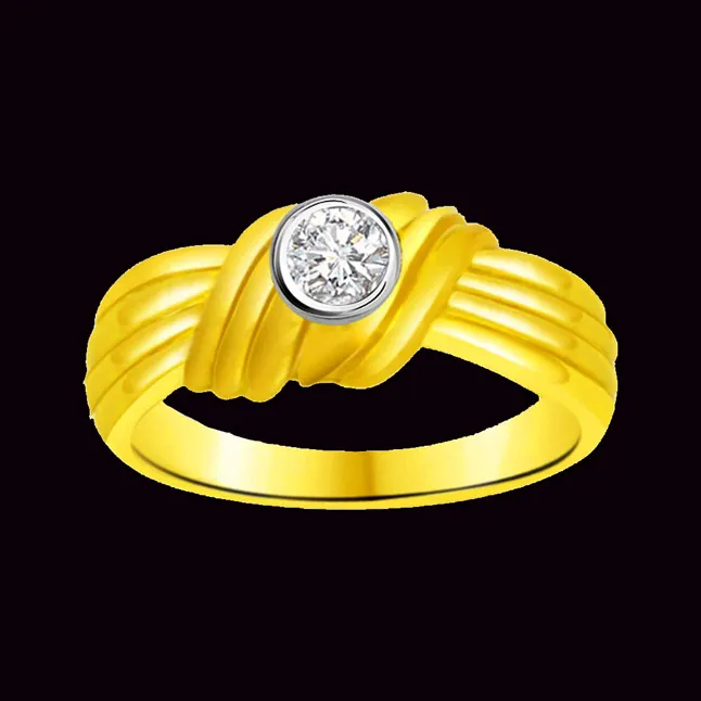 Solitaire Real Diamond Gold Ring (SDR919)
