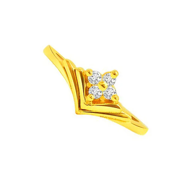 Diamond n Floral Grace - Real Diamond Ring (SDR91)