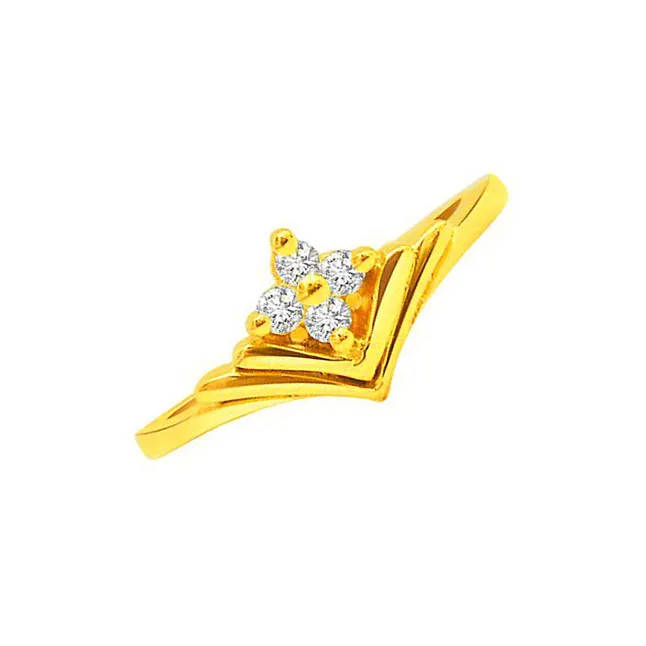 Diamond n Floral Grace - Real Diamond Ring (SDR91)