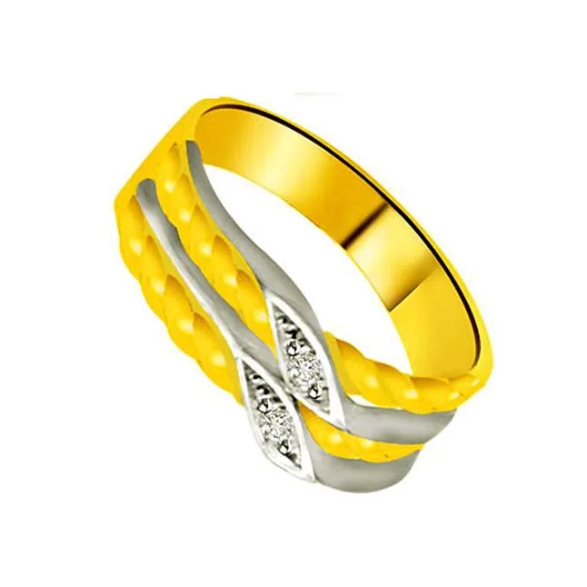 Shimmer Diamond Gold rings SDR920 -White Yellow Gold rings