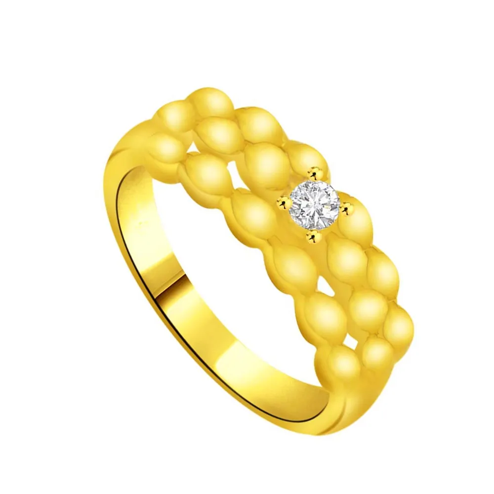 Trendy Real Diamond Gold Ring (SDR921)