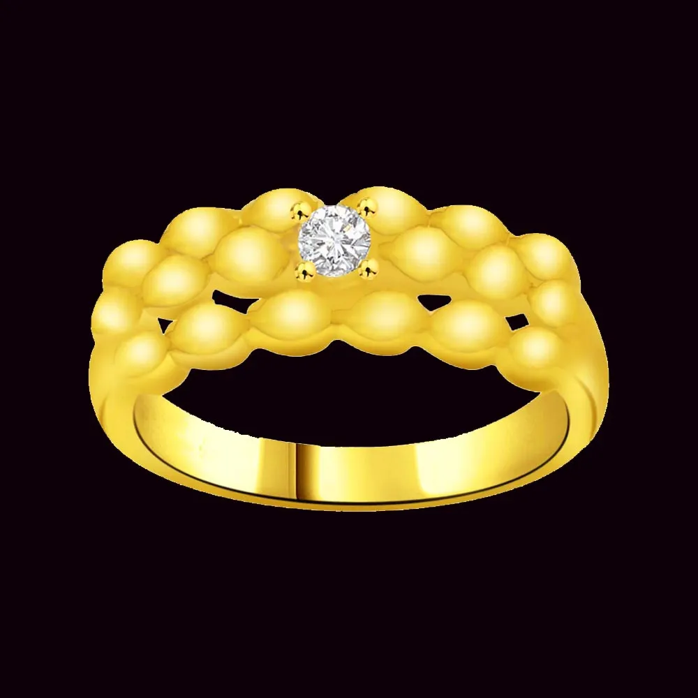 Trendy Real Diamond Gold Ring (SDR921)