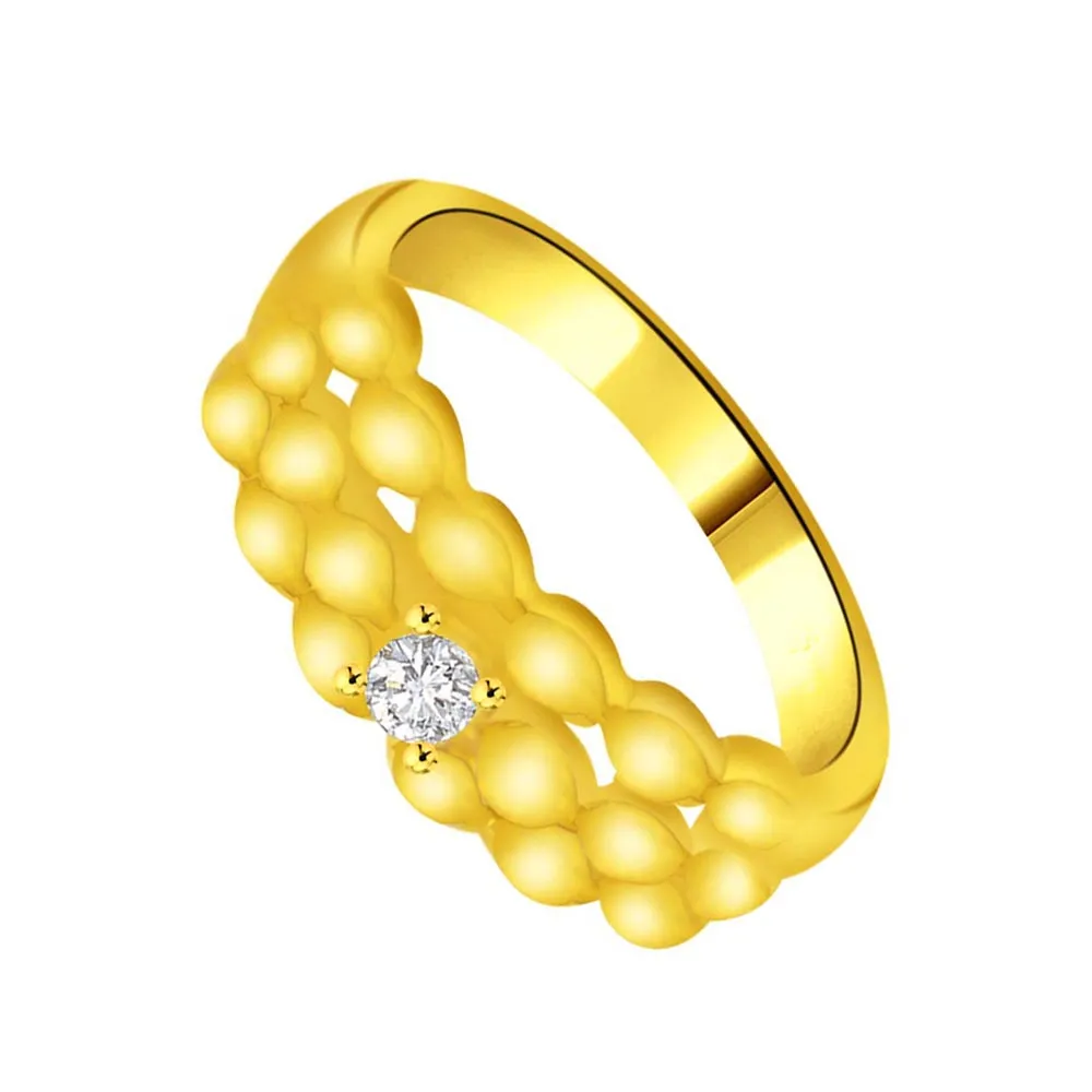 Trendy Real Diamond Gold Ring (SDR921)