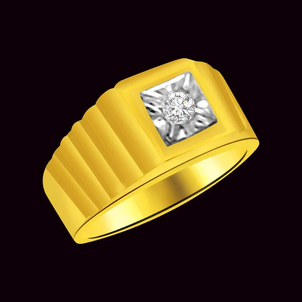 Solitaire Diamond Gold rings SDR924 -Two Tone Solitaire