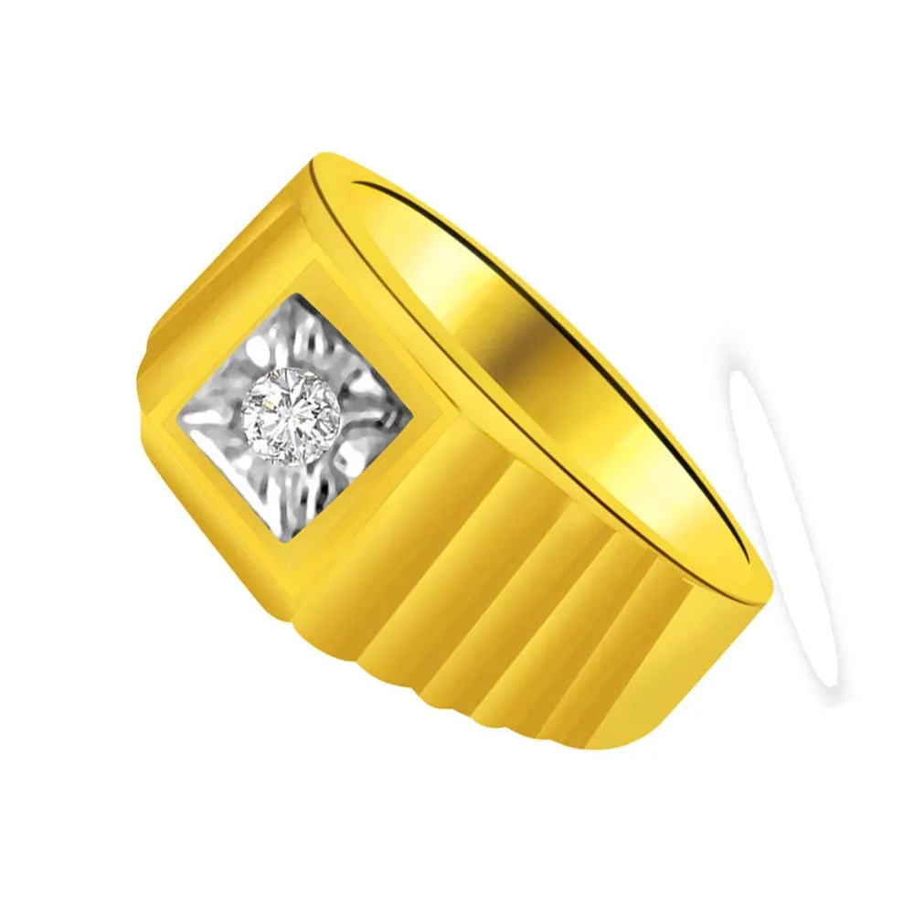 Solitaire Diamond Gold rings SDR924 -Two Tone Solitaire