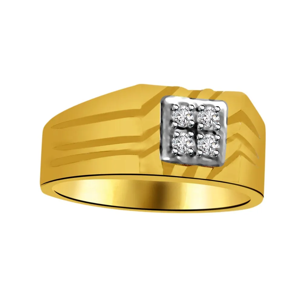 Discover the Ultimate Elegance: The 0.16cts Classic Real Diamond Gold Ring (SDR925)