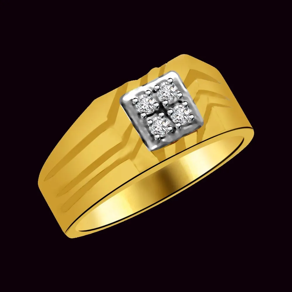 Discover the Ultimate Elegance: The 0.16cts Classic Real Diamond Gold Ring (SDR925)