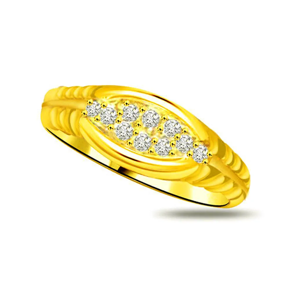 Classic Real Diamond Gold Ring (SDR931)