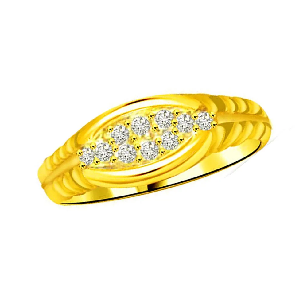 Classic Real Diamond Gold Ring (SDR931)