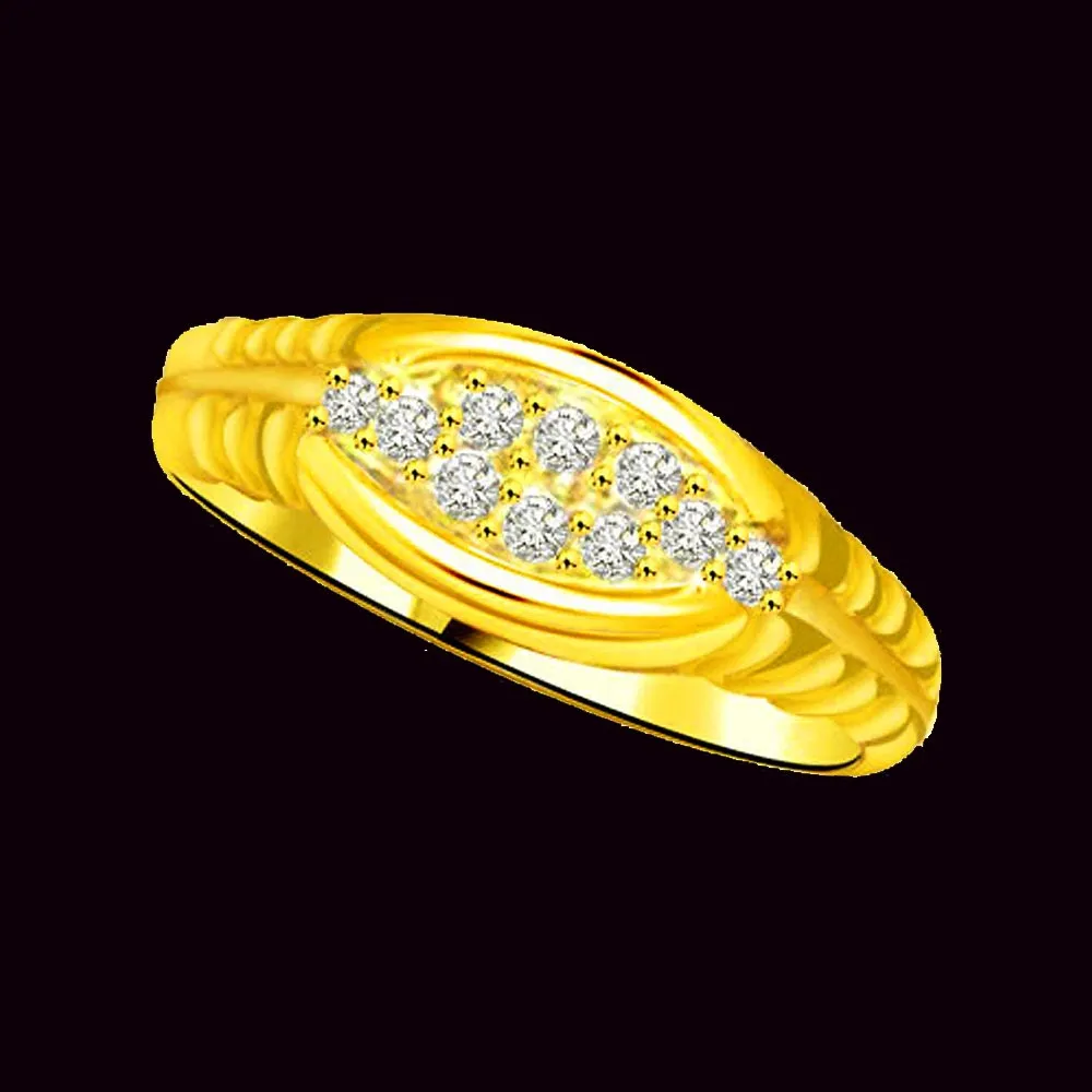 Classic Real Diamond Gold Ring (SDR931)