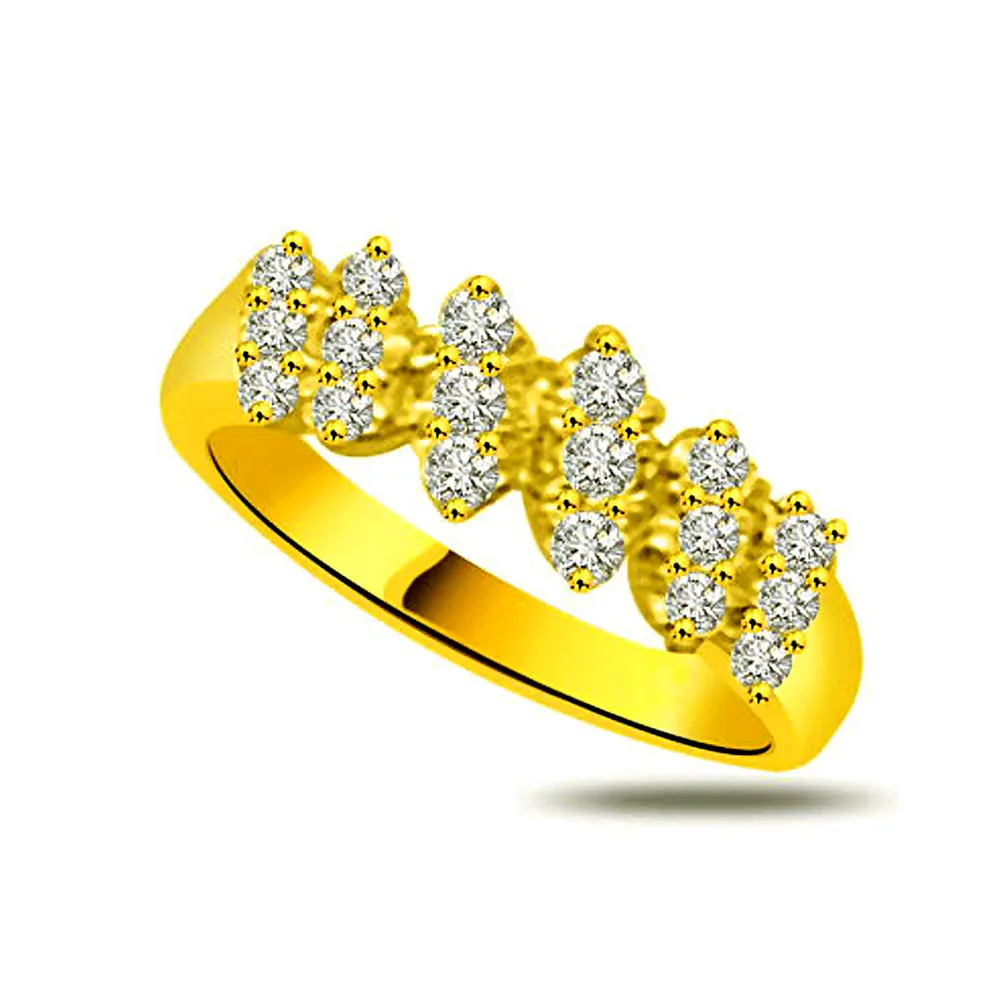 Shimmer Diamond Gold rings SDR932
