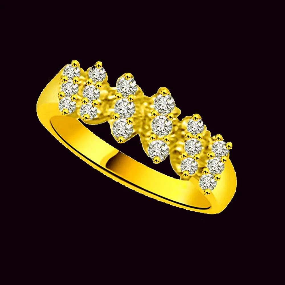 Shimmer Real Diamond Gold Ring (SDR932)