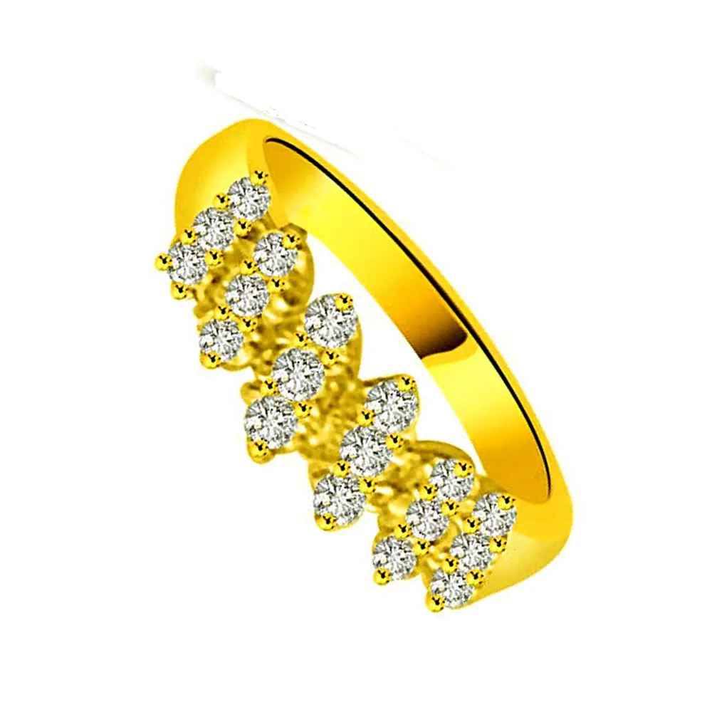 Shimmer Real Diamond Gold Ring (SDR932)