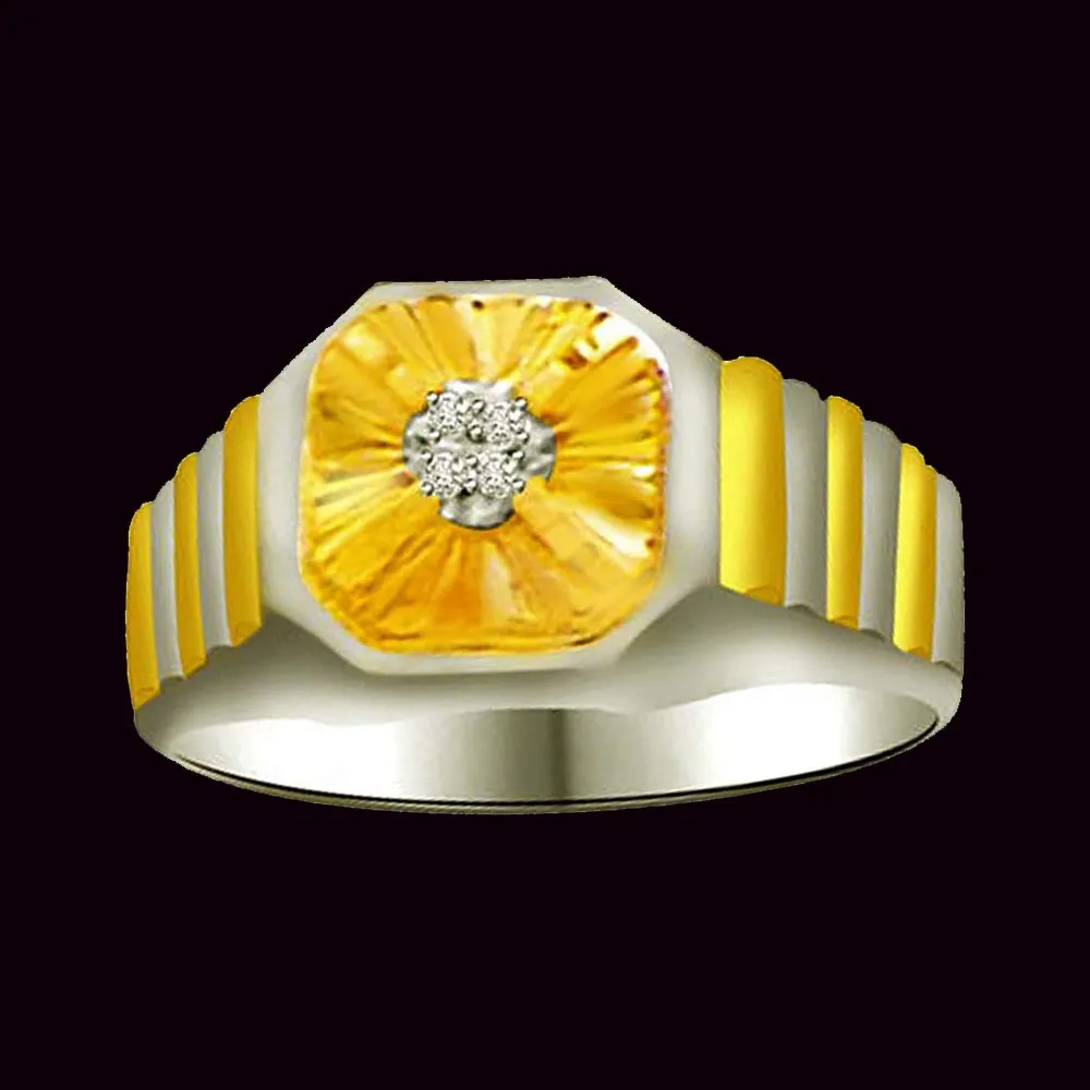 0.20 cts Two Tone Solitaire Diamond rings -Two Tone Solitaire