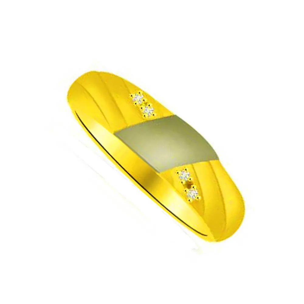 Two -Tone Diamond Gold rings SDR937
