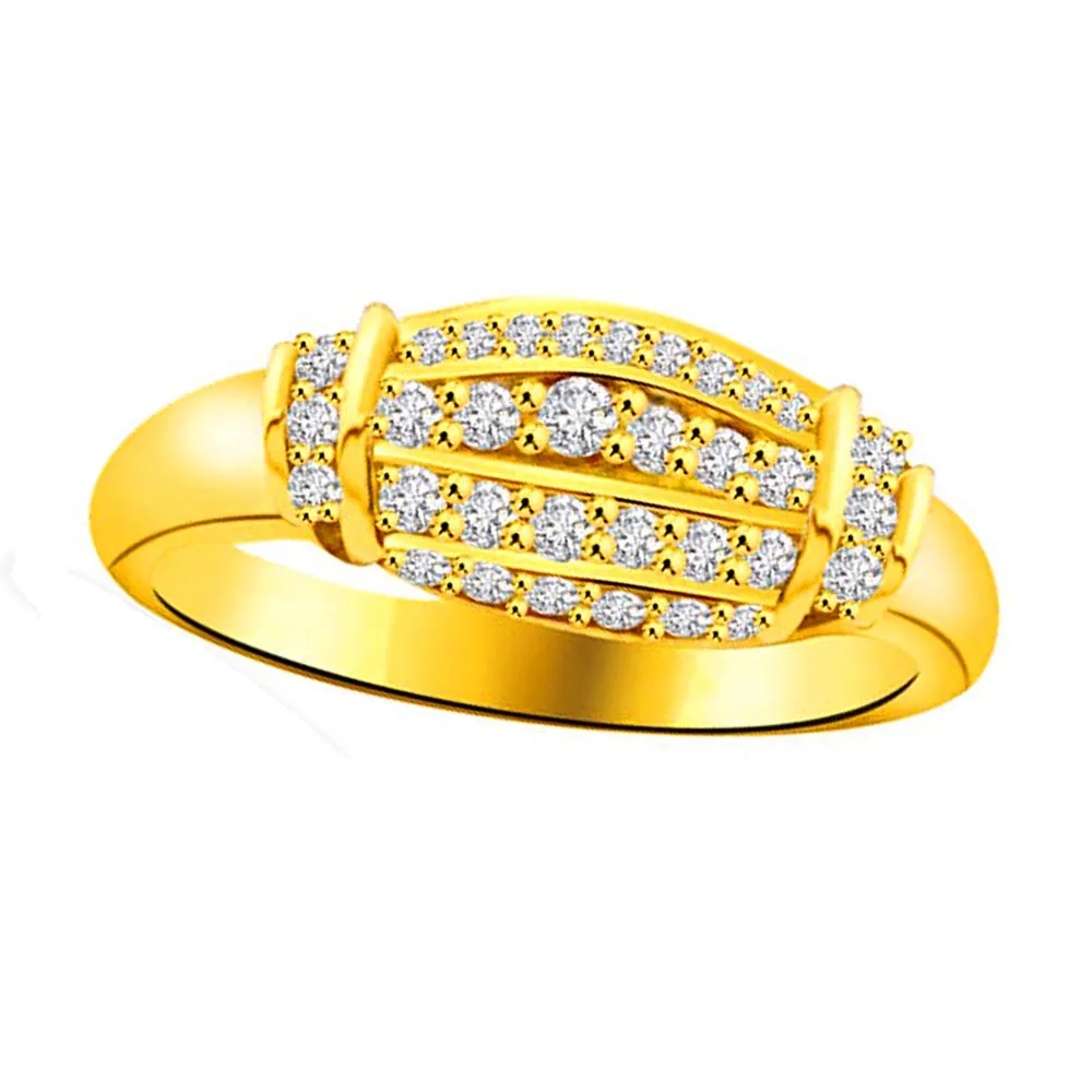Shimmer Diamond Gold rings SDR938 -Yellow Gold Eternity rings
