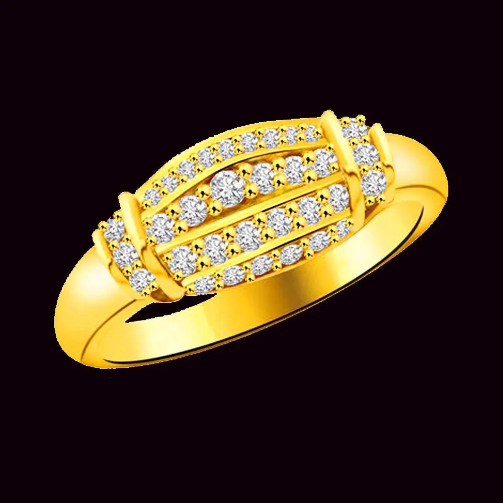 Shimmer Real Diamond Gold Ring (SDR938)