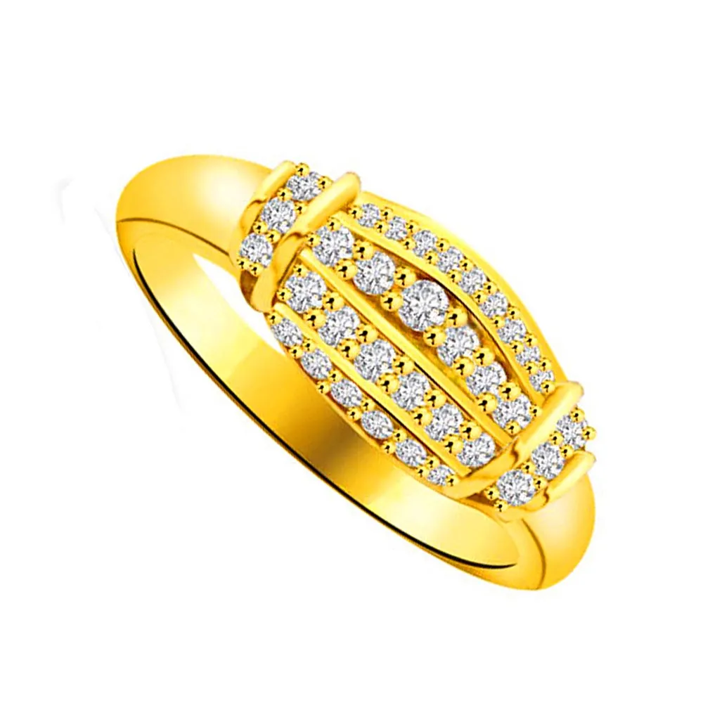 Shimmer Real Diamond Gold Ring (SDR938)