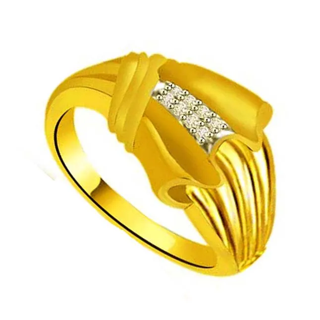 Trendy Real Diamond Gold Ring (SDR940)