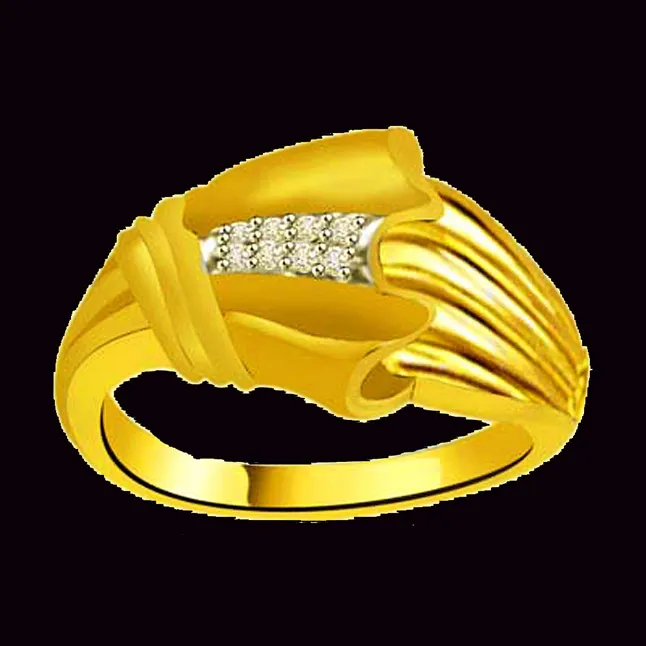 Trendy Real Diamond Gold Ring (SDR940)