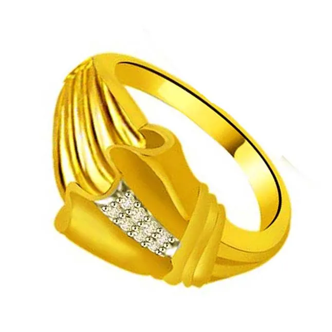 Trendy Real Diamond Gold Ring (SDR940)